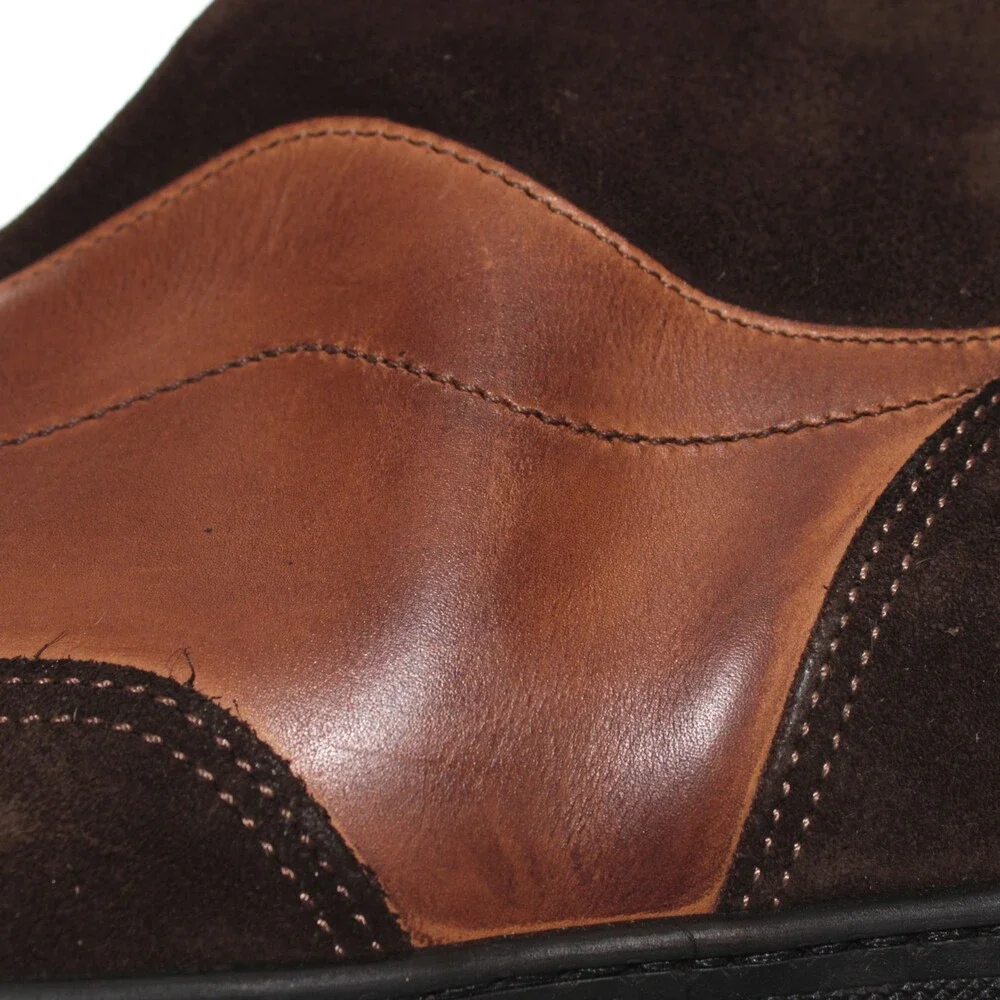 Di Bianco NWD Boots Size 42 (US 9) in Brown Suede & Leather Made in Italy